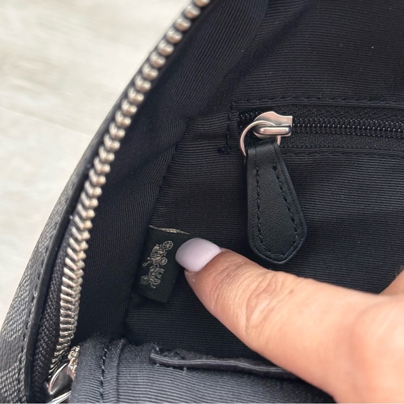 Coach Court Backpack In Signature Canvas Black - Picture 13 of 14